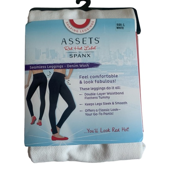 NWT Assets Red Hot Label by Spanx Seamless Leggings Denim Wash Style 226… - Picture 2 of 6